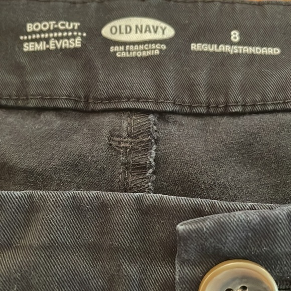 New Old Navy Boot-Cut Khaki Pants in black size 8 - Picture 6 of 8
